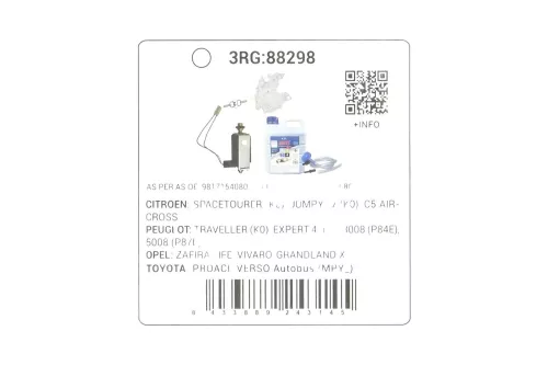  C686FK - HDI 1.6 8V BH02 DV6FDU FAP/ EOLYS FAP TANK/ 9809555880 (C686FK)