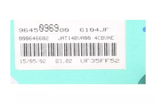  C705JH - B 1.6 16V NFU TU5JP4/ JAEGER T121KJA/ AUTOMAAT/ 9645096980 (C705JH)
